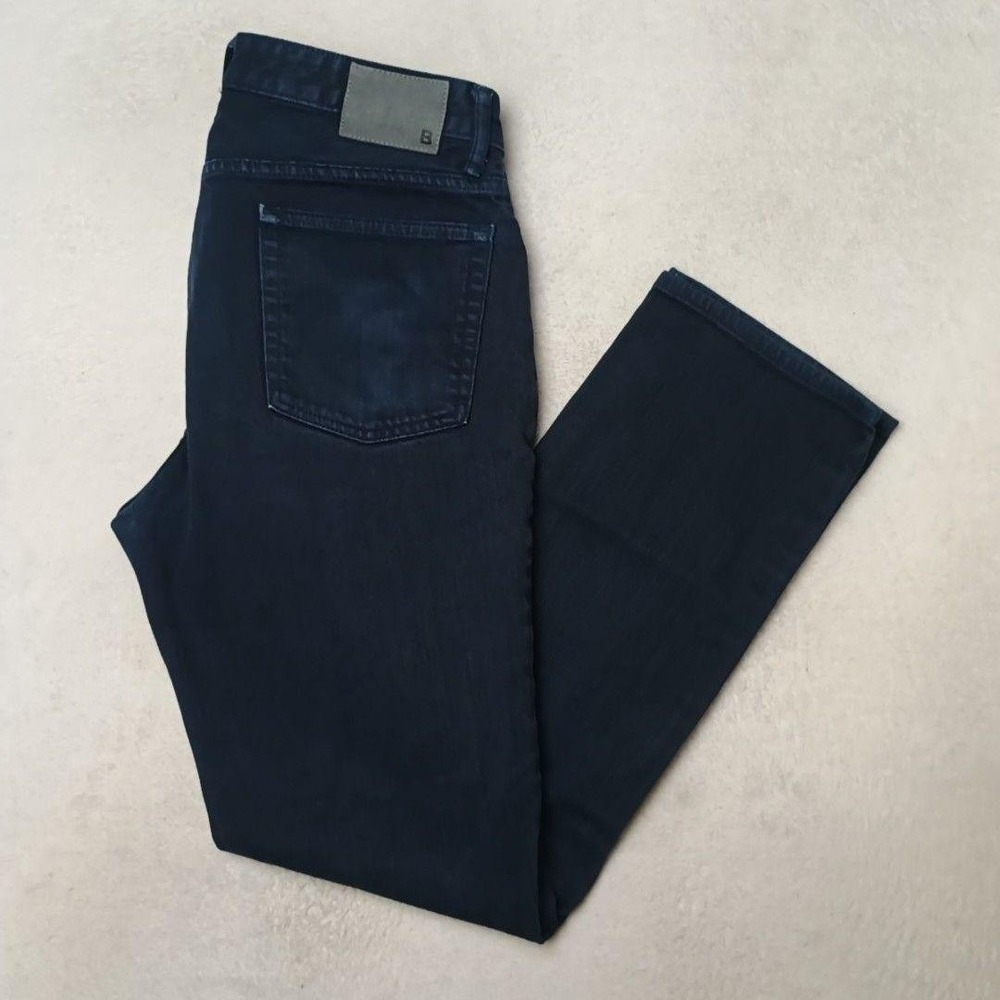 Bonobos Jeans Mens 34x32 Blue Travel Jean Slim Straight Dark Stretch Denim USA